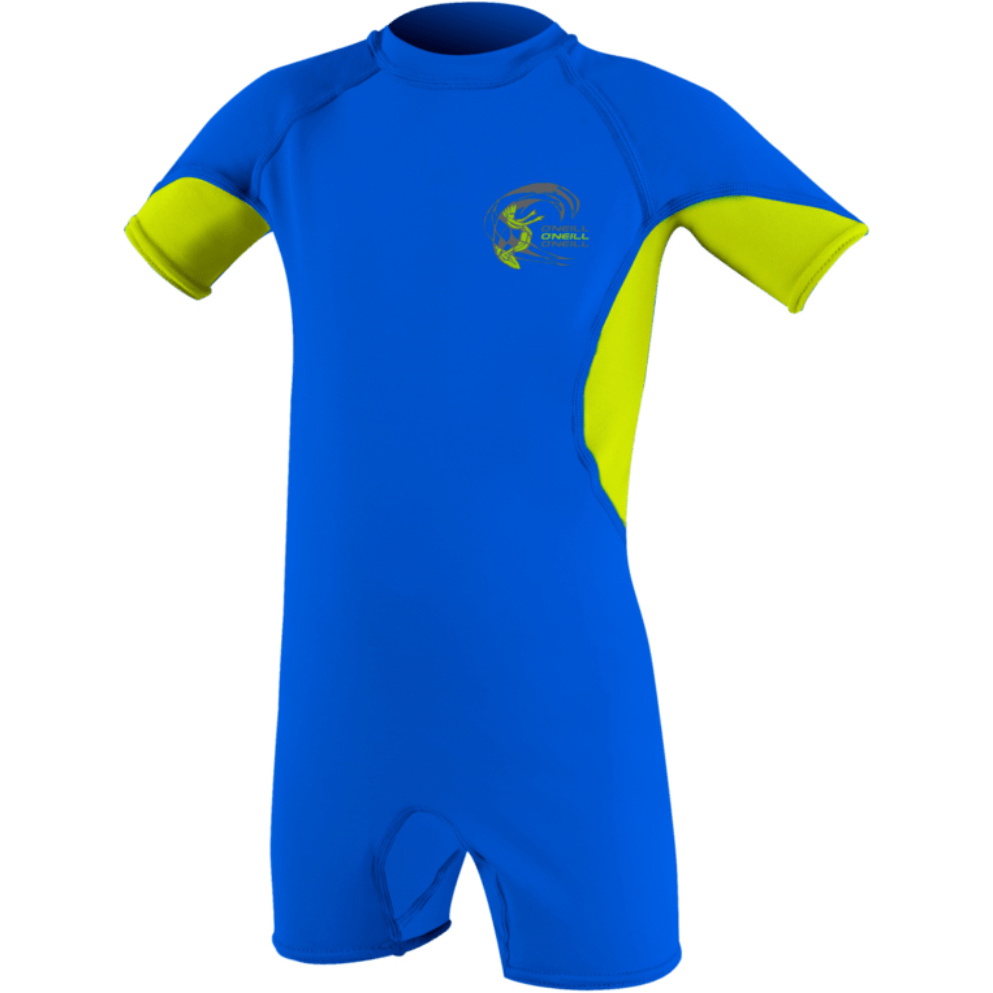 2026 O'Neill Junior Basic Skins UV Suit 5712B - Pacific / Lime / White